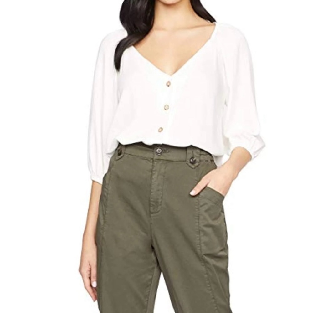 Sanctuary White Button-Up Blouse - image 2